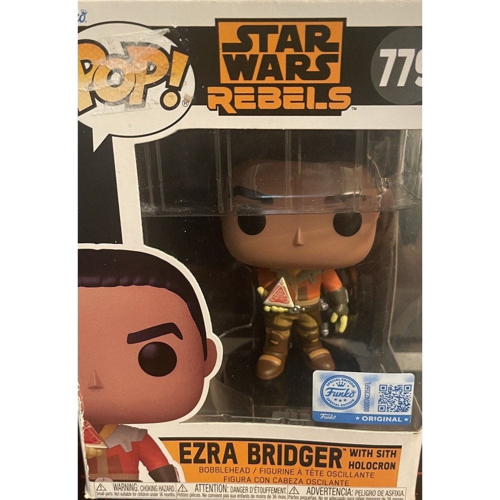 Funko Pop Star Wars Rebels Ezra Bridger With Sith Holocron #779 New